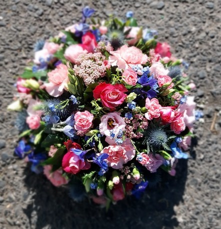 Pink and Blue Posy Pad