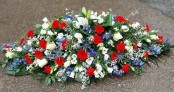 Red, White and Blue Casket Spray