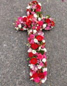 Pink and Red Textured Cross