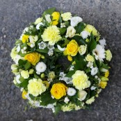 Yellow and White Wreath Ring