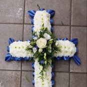 Blue and white based Cross