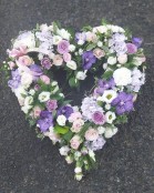 Lilac and Pink Open Heart