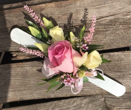 Pink Wrist Corsage