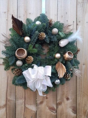 Luxury Golden Spruce Door Wreath