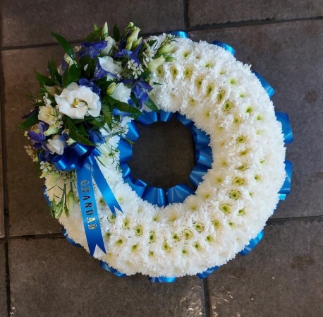 Blued Based Wreath Ring