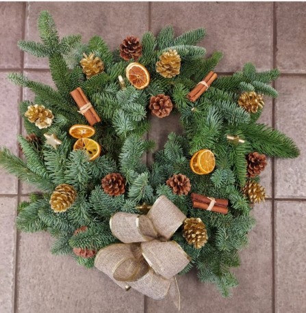 Natural Spruce Door Wreath