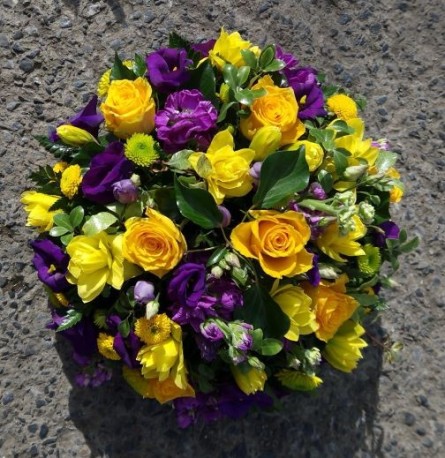Purple and yellow textured Posy pad