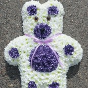 White and Lilac Teddy Bear