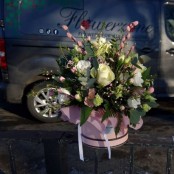 Pink and white Hat Box