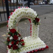 Red and white Gates of Heaven