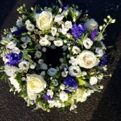 Purple and white textured Wreath Ring